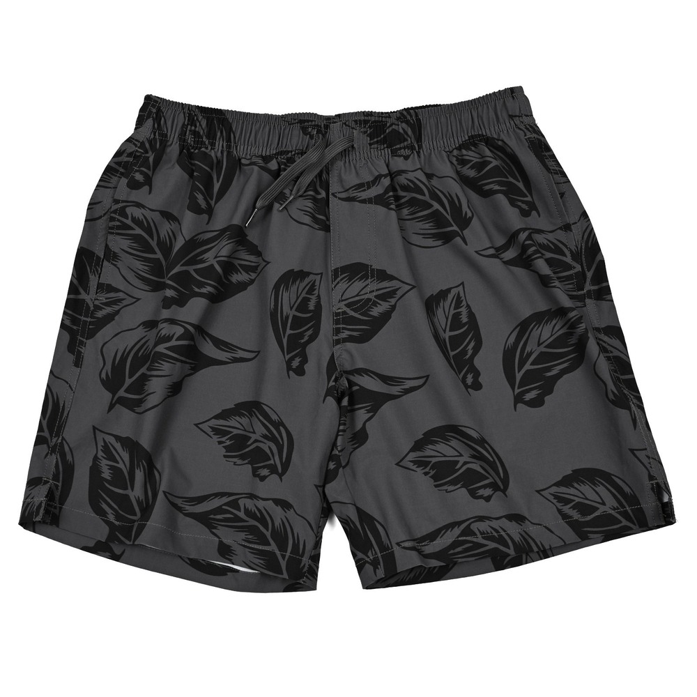 Bearbottom Shorts Mens Large Geometric Leaf Print Swim Trunks 7" Inseam Lined